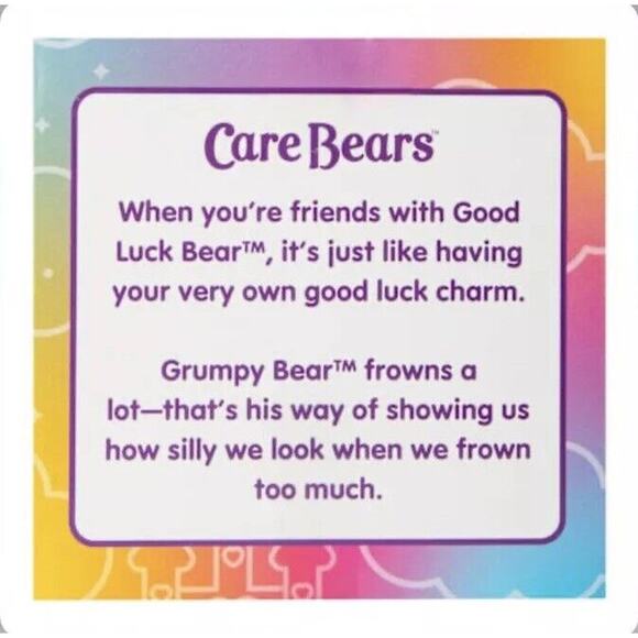 🔥Care Bears Flocked Figures Pack Of 2 Good Luck Bear and Grumpy Bear BNWT🔥 - Picture 3 of 3